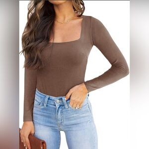 ReoRia Eternal Allure Square Neck Bodysuit Top